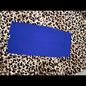 Blue bodycon midi skirt
